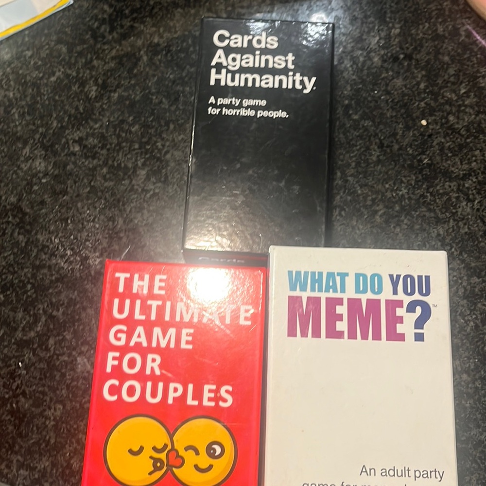 Cards Against Humanity + What Do You Meme + Bonus Game!